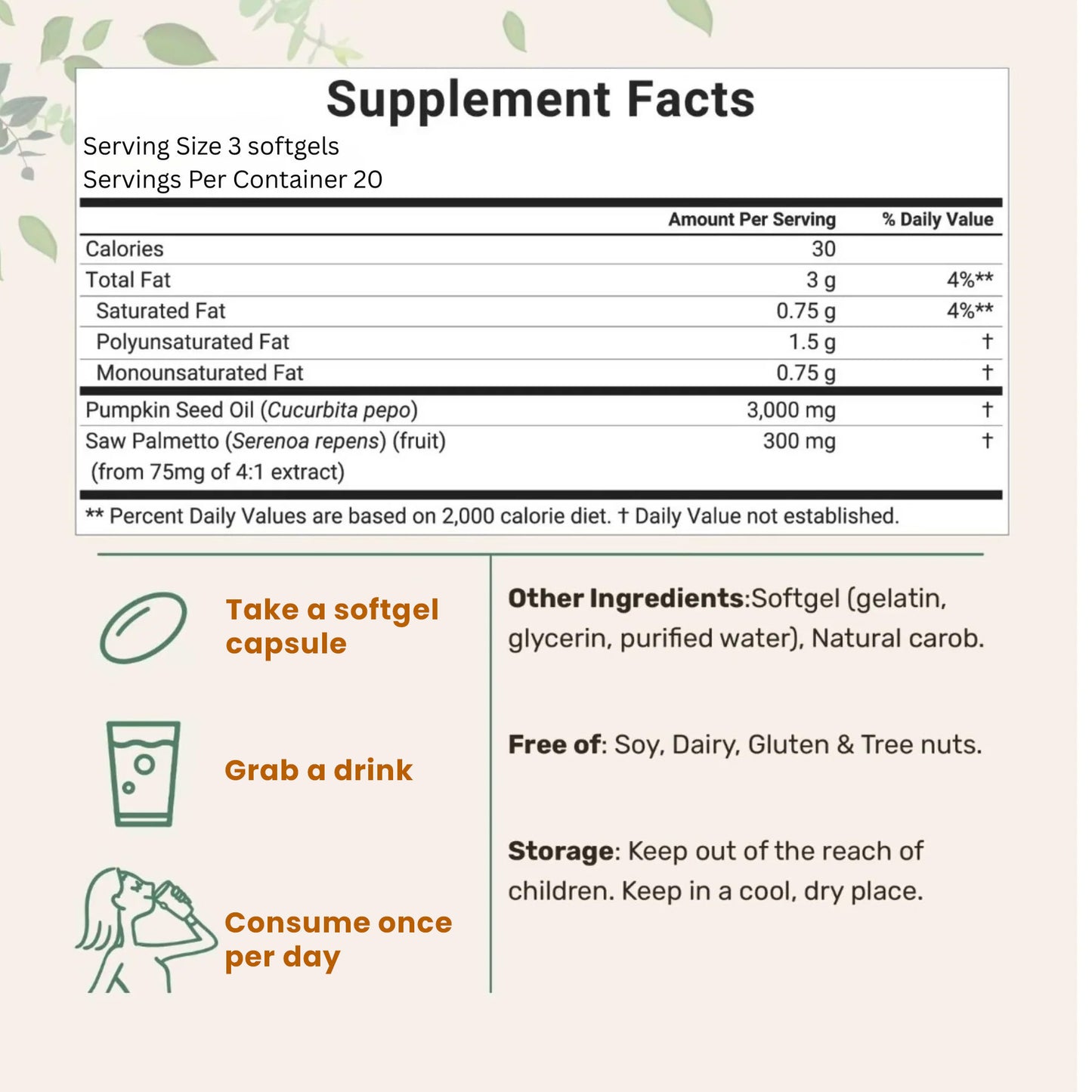 Pumpkin Seed Oil Softgels